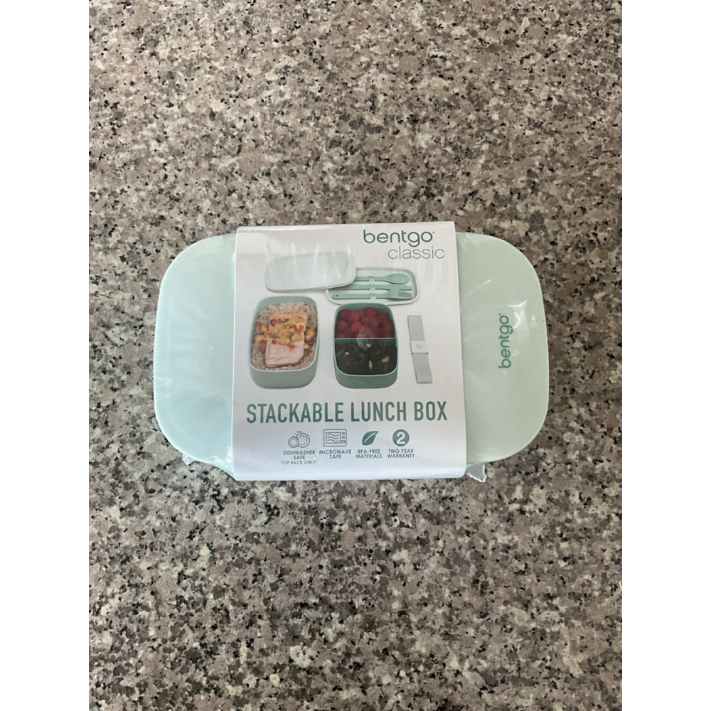 Bentgo Classic All-in-One Stackable Bento Lunch Box Container Mint & Light Green - Picture 2 of 8